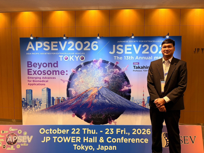 เมดีซวิจัยและพัฒนา นำเสนอผลงานวิจัย Exosomes  บนเวที APSEV 2026 ณ กรุงโตเกียว